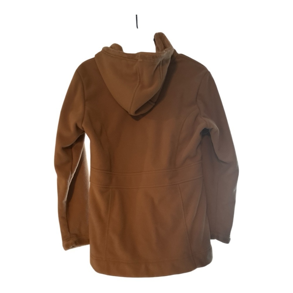 LANDS END TAN FLEECE LINED LONG JACKET SIZE SMALL - Picture 2 of 6
